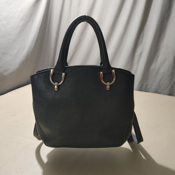 London Fog Black Handbag Tote Bag Crossbody Strap Multiple Compartments Medium - Picture 12 of 14